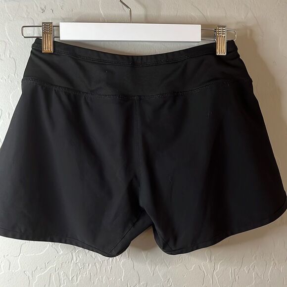 Court Shorts Black Attached Panty Front Pockets Size Petite Small Spandex Blend - Picture 6 of 10